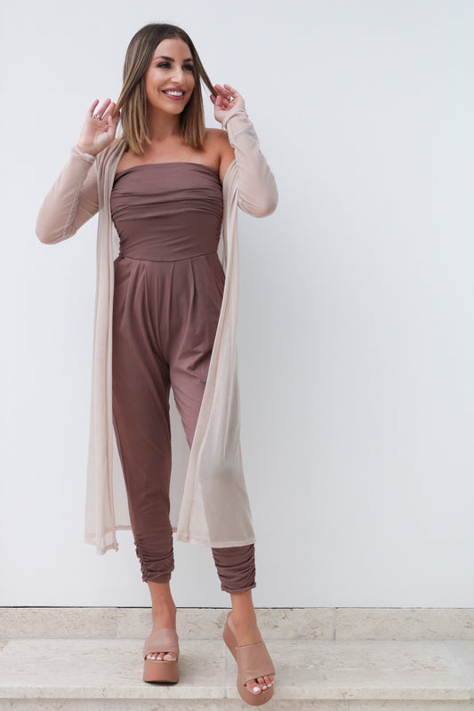 MOCHA TUBE JUMPSUIT