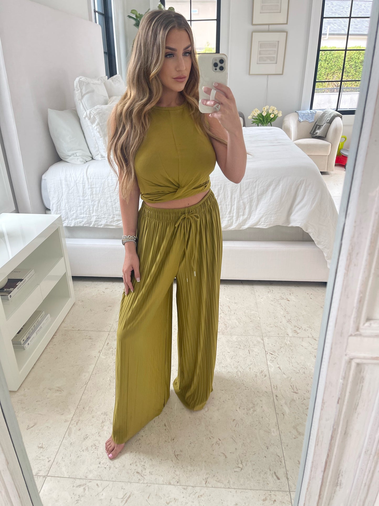 BECCA PANTS OLIVE MUSTARD