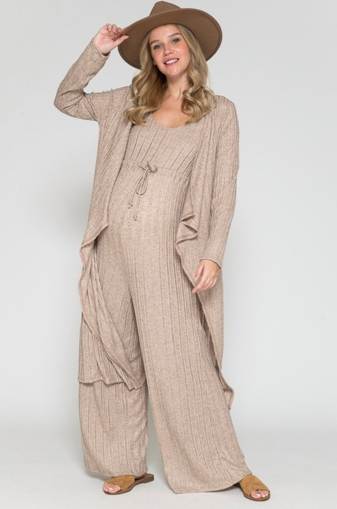 Allie jumpsuit set beige