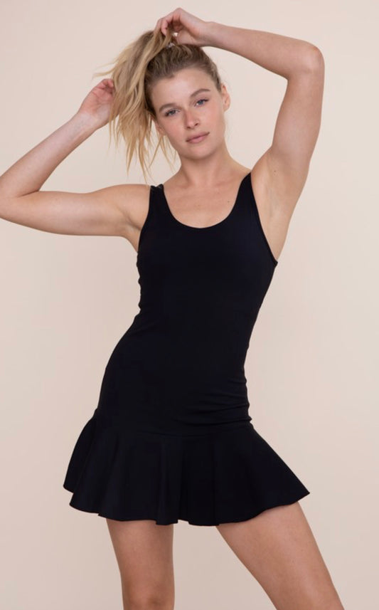 FLIRTY PLEAT ACTIVE DRESS